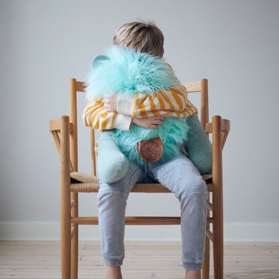 Hairy Hugger, Weighted Sensory Toy, Turquoise